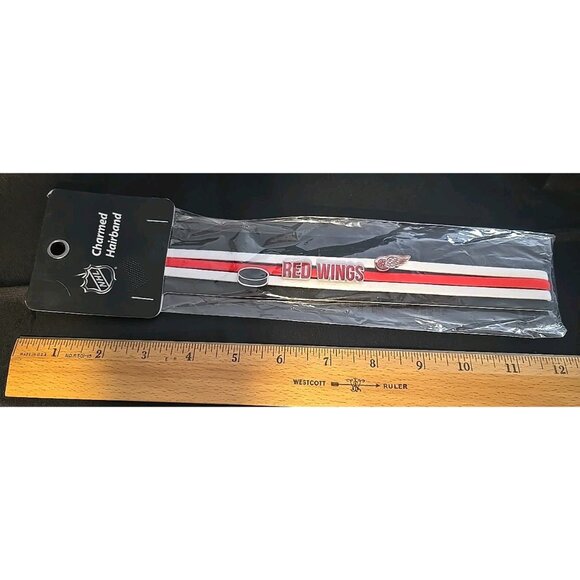 Detroit Red Wings Elastic Headband With Charms NEW - Picture 3 of 7